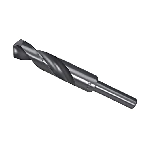 CoCud Reduced Shank Drill Bit, 20mm Cutting Edge 1/2" Shank, Nitride Coated High Speed Steel 6542 Twist Drill Bits - (Applications: for Stainless Steel Metal Wood)