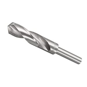 cocud reduced shank drill bit, 20.5mm cutting edge 1/2" shank, high speed steel 4241 polished twist drill bits - (applications: for aluminum copper wood plastic)
