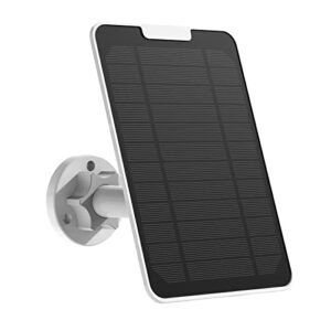 4w solar panel charging compatible with arlo pro 3/arlo pro4/arlo ultra/arlo ultra 2/arlo pro 3 floodlight only, with 13.1ft waterproof charging cable, ip65 weatherproof,includes secure wall mount
