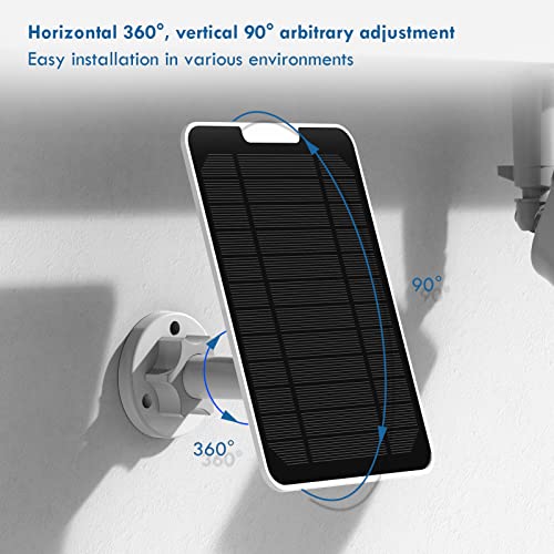 4W Solar Panel Charging Compatible with Arlo Pro 3/Arlo Pro4/Arlo Ultra/Arlo Ultra 2/Arlo Pro 3 Floodlight only, with 13.1ft Waterproof Charging Cable, IP65 Weatherproof,Includes Secure Wall Mount