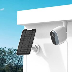 4W Solar Panel Charging Compatible with Arlo Pro 3/Arlo Pro4/Arlo Ultra/Arlo Ultra 2/Arlo Pro 3 Floodlight only, with 13.1ft Waterproof Charging Cable, IP65 Weatherproof,Includes Secure Wall Mount