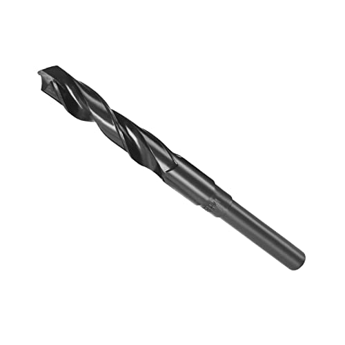 CoCud Reduced Shank Drill Bit, 14mm Cutting Edge 1/2" Shank, Nitride Coated High Speed Steel 9341 Twist Drill Bits - (Applications: for Stainless Steel Metal Wood)