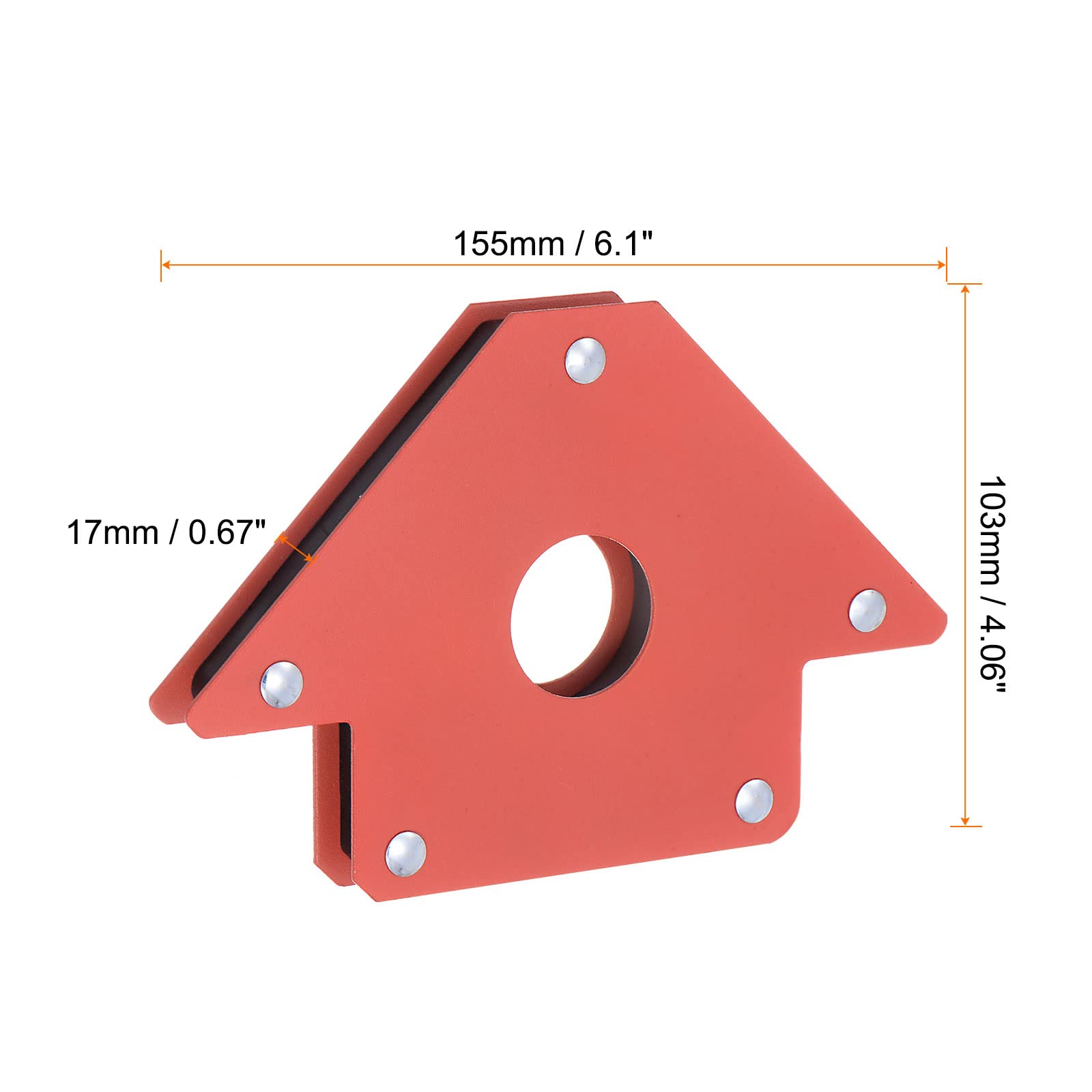 HARFINGTON 2pcs Arrow Welding Magnet Holder, 50LBS 45, 90, 135 Degree Angle Magnetic Metal Clamps Working Tools for Welding, Soldering, Assembling