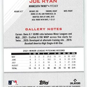 2022 Topps Gallery #26 Joe Ryan NM-MT RC Rookie Minnesota Twins Baseball Trading Card MLB