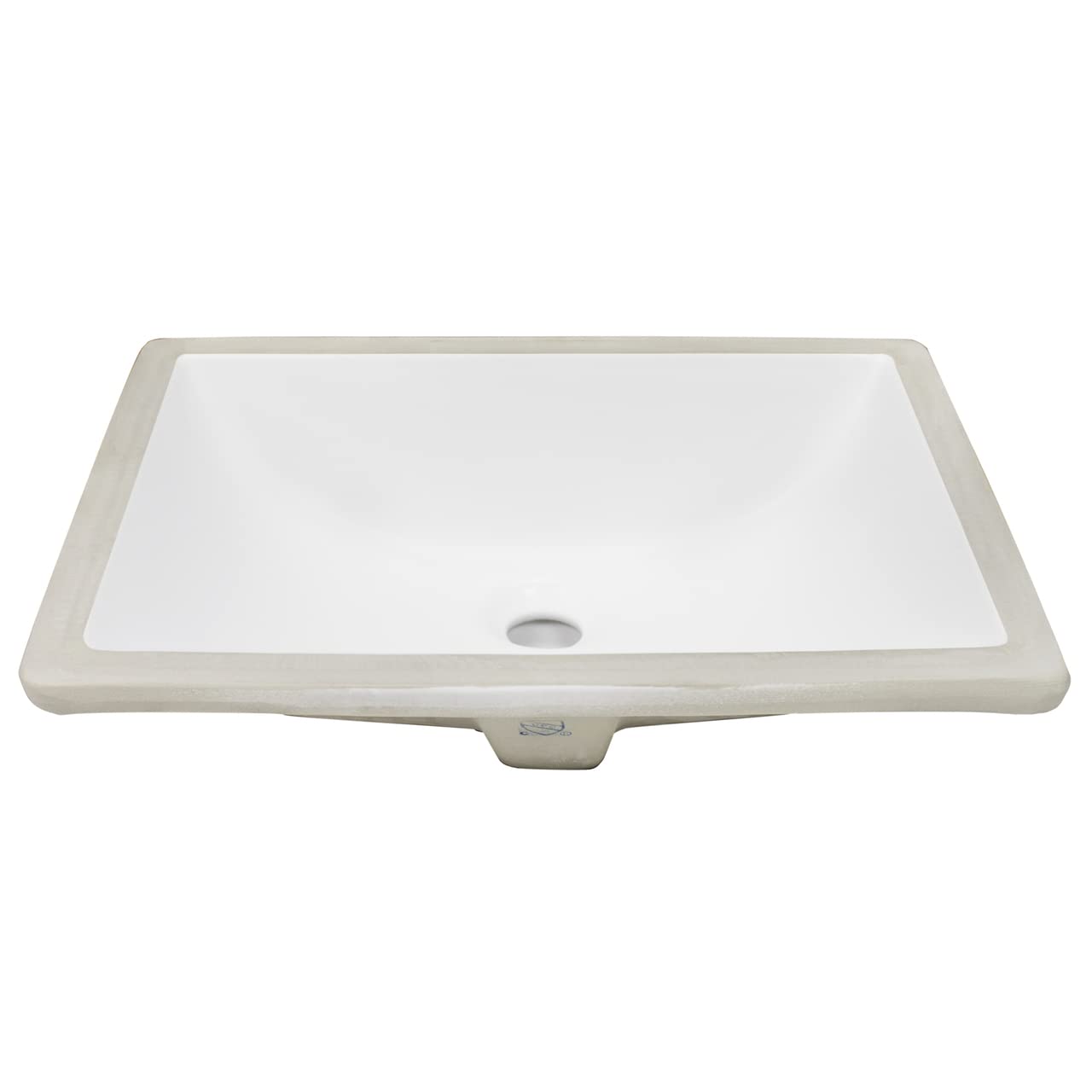 Ticor 18" Square White Porcelain Undermount Bathroom Vanity Sink Ceramic (2 Pack)