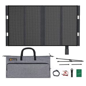 foursun 100w portable solar panel, foldable shingle solar panel for power station, 18v solar battery charger，ip67 waterproof，independent support rod, for solar generator, power bank, 12v car battery