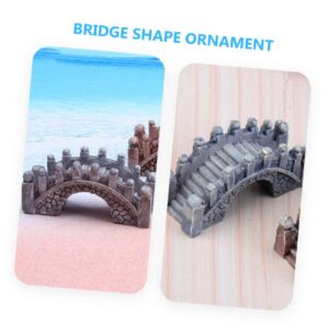 YARNOW 10pcs Zen Staute Exotic Plank Figurines Environments Decors Mini Shape Bridge Scene Landscaping (Random Color)