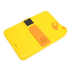 WEYI HD Tablet, Kids Tablet US Plug 100-240V 5000mAh Capacity 5MP Front 8MP Rear 8 Core with Reading Support for 10.0 (Yellow)