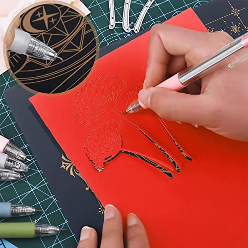 6PCS Student Utility Knife Pen-Cartoon Pattern Craft Cutting Tool Paper Pen Cutter Knife Creative Retractable，Art Utility Precision Paper Cutting Carving Tools