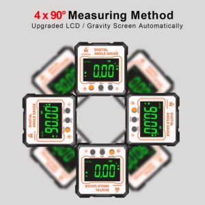 Digital Angle Finder with Electronic Laser，3-in-1 Angle Finder-Electronic Level&Laser Level-Rechargable Digital Angle Gauge Magnetic,Digital Level Box/Protractor for Table&Miter Saw with Fabric Bag