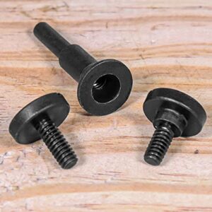 NuoDunco Cut-Off Wheel Mounting Mandrel 1/4" 3/8" 2-Type Mounting Heads, 1/4" Stem Mandrel for Rotary Tool Die Grinder Drill Attachment Angle Air Grinder