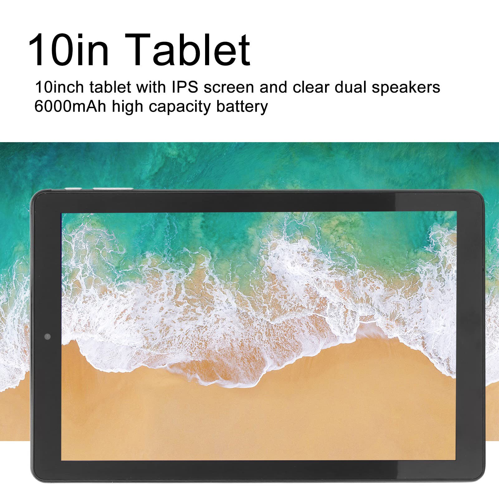 Zyyini 10 Inch Tablet for Android 11, Black Portable 10 Inch Tablet for Kids,4G RAM 256G ROM,Contains 64G Memory Card,WiFi and 3G Networks,6000mAh Large Capacity Battery,Face Unlocking