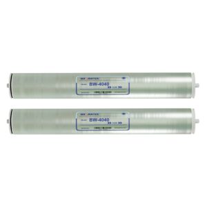 max water brackish water ro membrane element-bw-4040 2400 gpd, commercial reverse osmosis size 4" x 40" good for industrial, municipal, waste water re-use, car wash, whole house etc. (pack of 2)