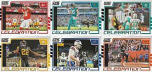 2022 panini score football cards celebration insert set 25 cards mahomes brady herbert allen chase waddle and more