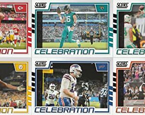 2022 Panini Score Football Cards Celebration INSERT SET 25 CARDS Mahomes Brady Herbert Allen Chase Waddle and More