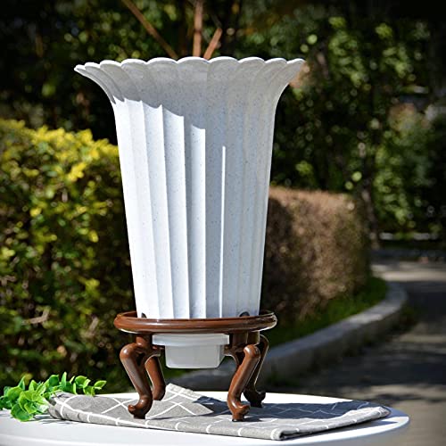 ARZARF Bonsai Pedestal Wooden Vase Base Plant Stand Plastic Flower Pot Base Plant Stand for Indoor Outdoor Display Stands for Home Decor 3.5 Inches High Vase Pedestal Stands (Size : CH)