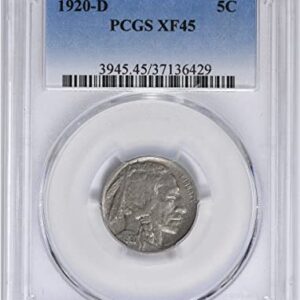 1920 D Buffalo Nickel PCGS EF