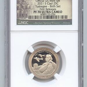 2021 S Clad Proof Washington Tuskegee Alabama Quarter PF-70 NGC Ultra Cameo