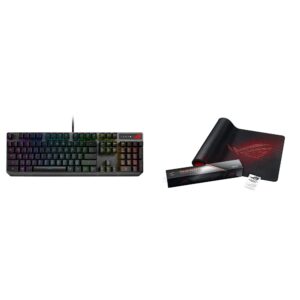 asus rog mechanical gaming keyboard and extended gaming mouse pad bundle