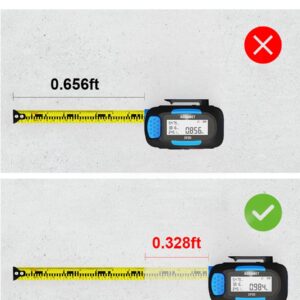 3-in-1 Digital Laser Tape Measure, ACEGMET 131Ft Laser Measurement Tool & 16Ft Measuring Tape with Digital Screen, Ft/Ft+in/in/M Unit Switching and Pythagorean Mode, Measure Distance, Area and Volume