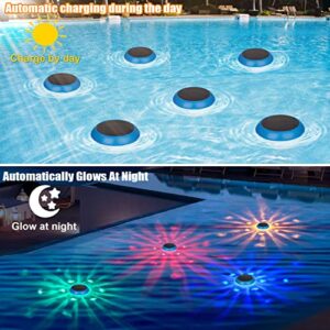 RRRPIO Bath Lights,Floating Pool Lights That Float with RGB Color Changing,IPX6 Waterproof Solar Floating Lights for Inground Pool,Swimming Pool Lights for Pool,Spa,Hot Tub Bath Accessories -2PCS