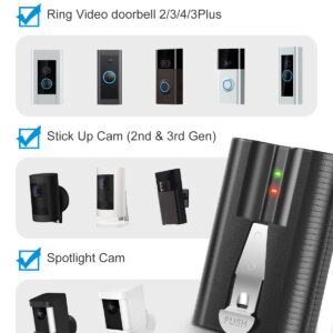 Replacement for Ring Battery Compatible with Ring-Doorbell-Camera 2/3/4/3plus, Stick Up Cam Battery (2nd and 3rd Gen), Spotlight Cam and Peephole Cam, 2Pack Rechargeable 3.65V 6040mAh Battery