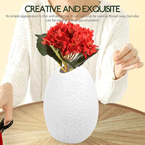 BESPORTBLE White Vase Human Face Planter Ceramic Plant Pot Funny Pot Human Head Statue Bonsai Holder Flower Bowl Garden Abstract Decorations for Garden Landscape Home Ceramic Vase