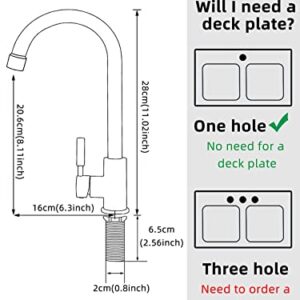 Cold Water Only Faucet SUS304 Stainless Steel Faucet for Kitchen Sink