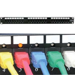 cable central llc (20 pack) cat.6 110 patch panel 24port rackmount w/led indicator