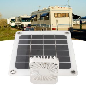 5V 20W Portable Solar Panel with 10W Cooling Fan, USB Interface Monocrystalline Solar Panel