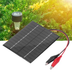 Polysilicon Solar Panel 2W 12V Windproof High Conversion Efficiency Solar Panel Charger for for Solar Water Pumps, Solar Lawn Lights