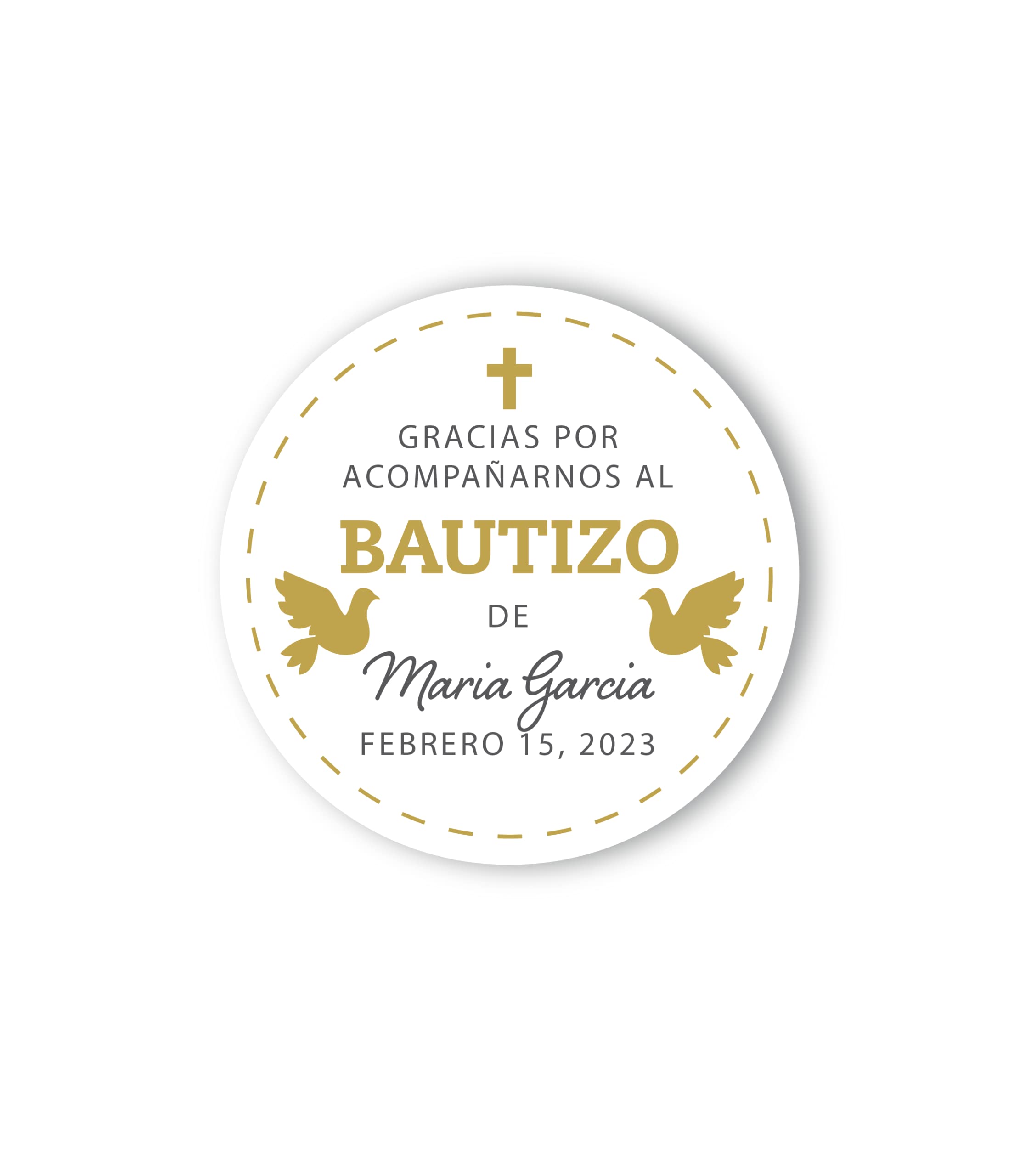 Celebrando los momentos especiales de la vida: Gracias por Acompañarme en Mi Bautizo" Sticker 40 circles