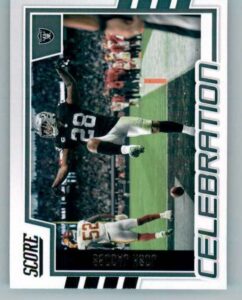 football trading card nfl 2022 score celebration #21 josh jacobs nm near mint