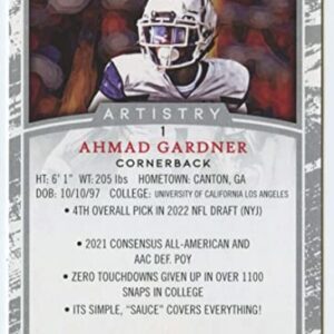 2022 SAGE Artistry #1 Ahmad Gardner UER RC Rookie Football Trading Card