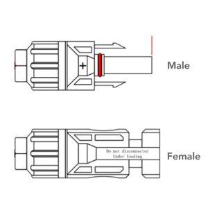 Solar Panel to SAE Adapter Cable 10AWG 0.35m SAE Solar Extension Cable for for Automobiles, Solar Devices