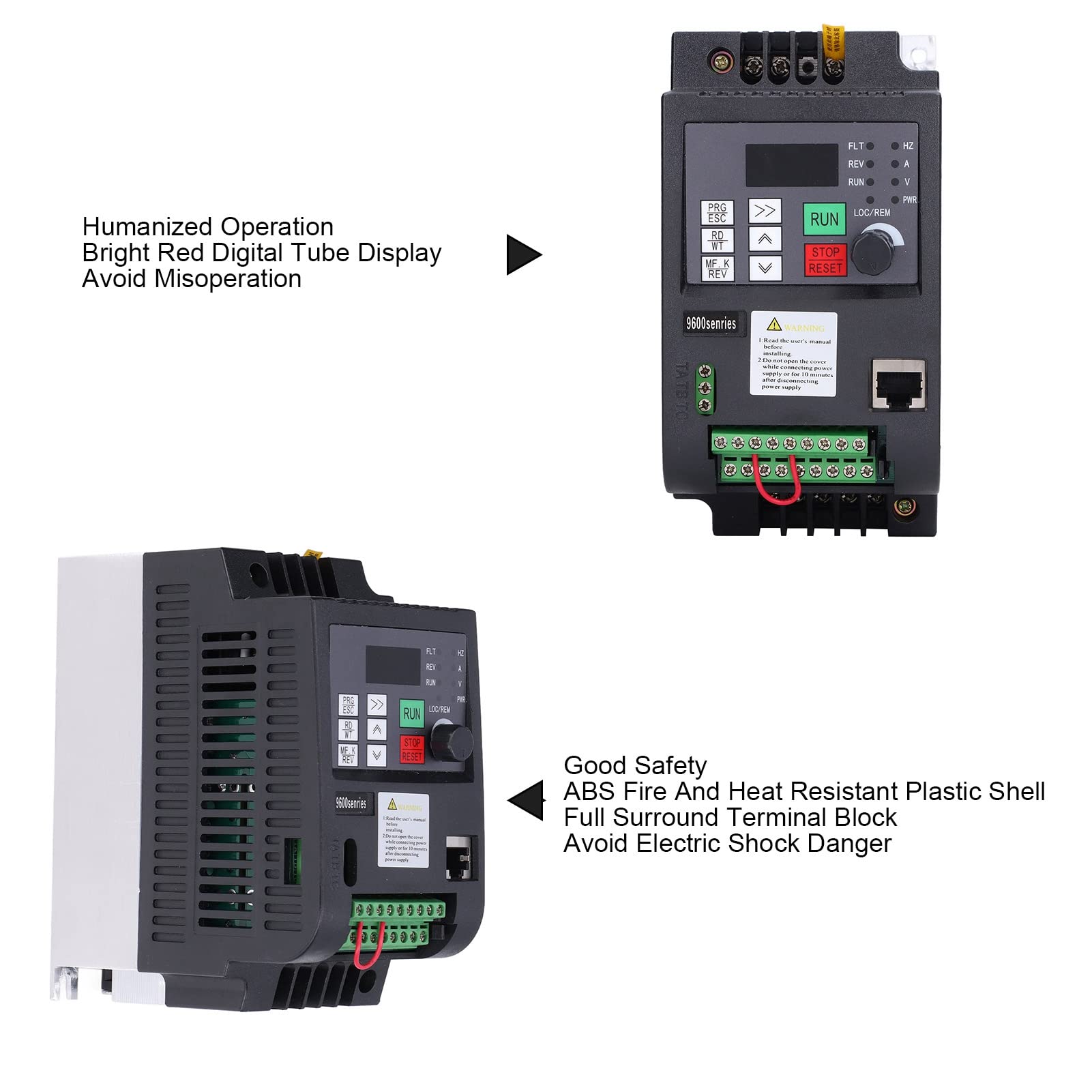 NFLIXIN Variable Frequency, Variable Frequency Speed Controller Variable Frequency Inverter Inverter Solar Photovoltaic Pump Drive Converter DC200‑400V Input