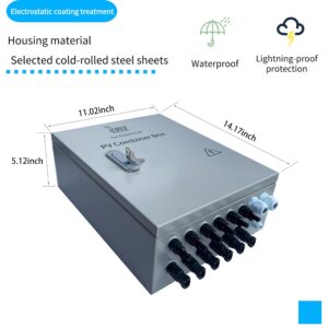 Gx Electrical Solar Combiner Box with 6 Strings, 80 A Circuit Breakers. This photovoltaic Combiner Box is Suitable for Off-Grid Solar Power