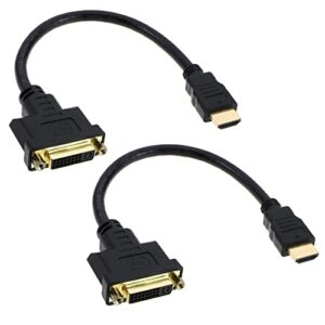 sing f ltd 2pcs hdmi male to dvi(24+5) female cable bi-directional hdmi to dvi cable hdmi dvi-i adapter accessories for hdtv monitor projector