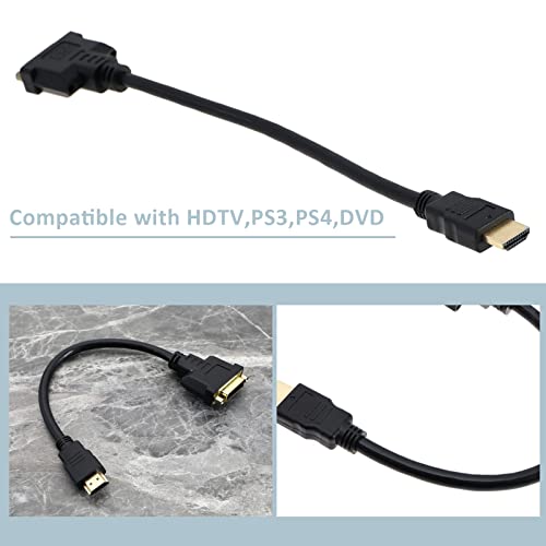 SING F LTD 2Pcs HDMI Male to DVI(24+5) Female Cable Bi-Directional HDMI to DVI Cable HDMI DVI-I Adapter Accessories for HDTV Monitor Projector