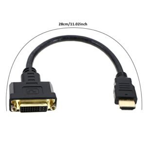 SING F LTD 2Pcs HDMI Male to DVI(24+5) Female Cable Bi-Directional HDMI to DVI Cable HDMI DVI-I Adapter Accessories for HDTV Monitor Projector