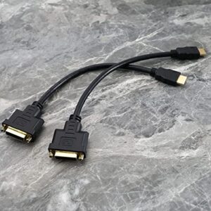 SING F LTD 2Pcs HDMI Male to DVI(24+5) Female Cable Bi-Directional HDMI to DVI Cable HDMI DVI-I Adapter Accessories for HDTV Monitor Projector