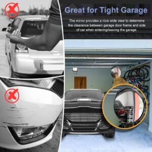 moveland 16 Inch Convex Security Mirror - Adjustable Acrylic Safety Mirror - Wide View Garage Mirror for Parking Assist Business, Traffic, Warehouse, Blind Spot, Office(Support Indoor and Outdoor)