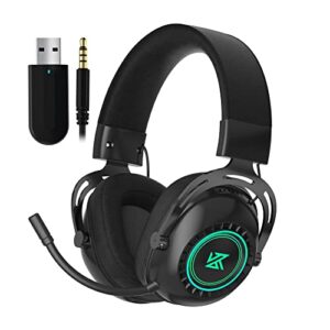 kz gp20 gaming headset wirelss wired 2.4g headphone for pc, ps4, ps5, switch, xbox one, xbox series x|s, mobile