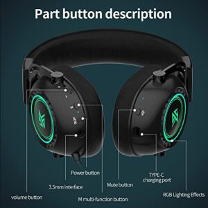 KZ GP20 Gaming Headset Wirelss Wired 2.4G Headphone for PC, PS4, PS5, Switch, Xbox One, Xbox Series X|S, Mobile