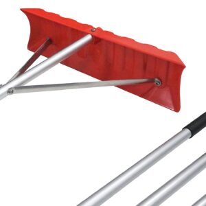 Extreme Max 5600.3288 Poly Roof Rake - 21' Reach with 23" Blade,Red