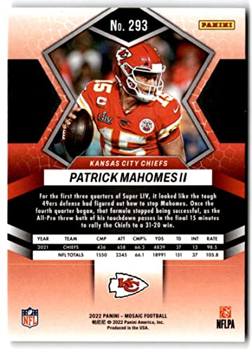 2022 Panini Mosaic #293 Patrick Mahomes II Super Bowl MVPs Kansas City Chiefs