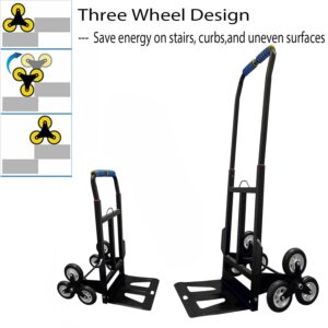 XKMT- Portable Stair Climbing Folding Cart Climb Hand Truck Dolly All Terrain Stair [P/N: ET-TOOL043-BK]