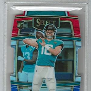 PSA Gem Mint 10 2021 Panini Select Trevor Lawrence Red Blue Prizm Refractor Die Cut Rookie Card