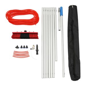 26 Feet Reach Solar Panel Cleaning Brush & Pole Water Fed Pole Kit,Suitable for high Windows Cleaning, Solar photovoltaic Panel Cleaning and Cleaning Cars Trucks Vans caravans Windows