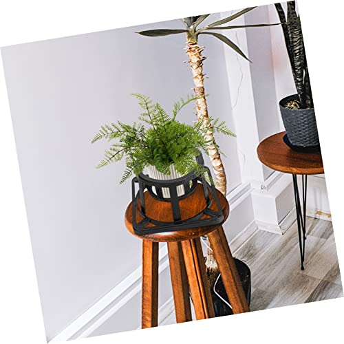 Yardwe 15pcs Indoor Stand Planter Base Home Balcony Adjustable Display Household Green Bonsai Pot Lawn Fixing Container and Round Modern Potted Metal Outdoor for Organizer Shelf Flower